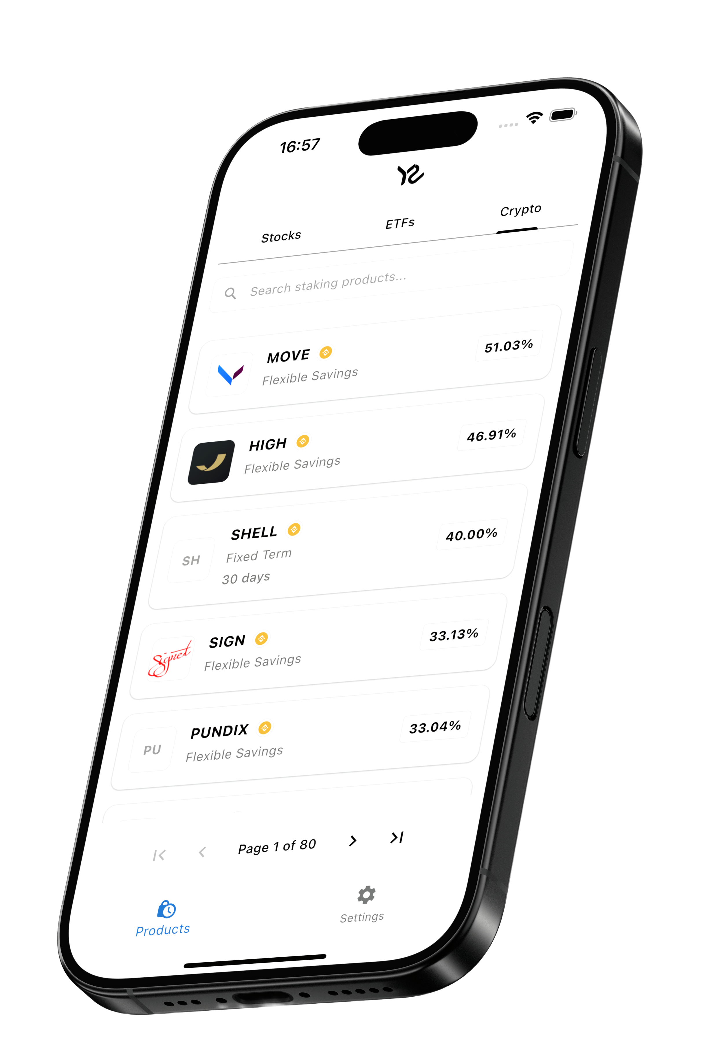 YieldScope App on iPhone