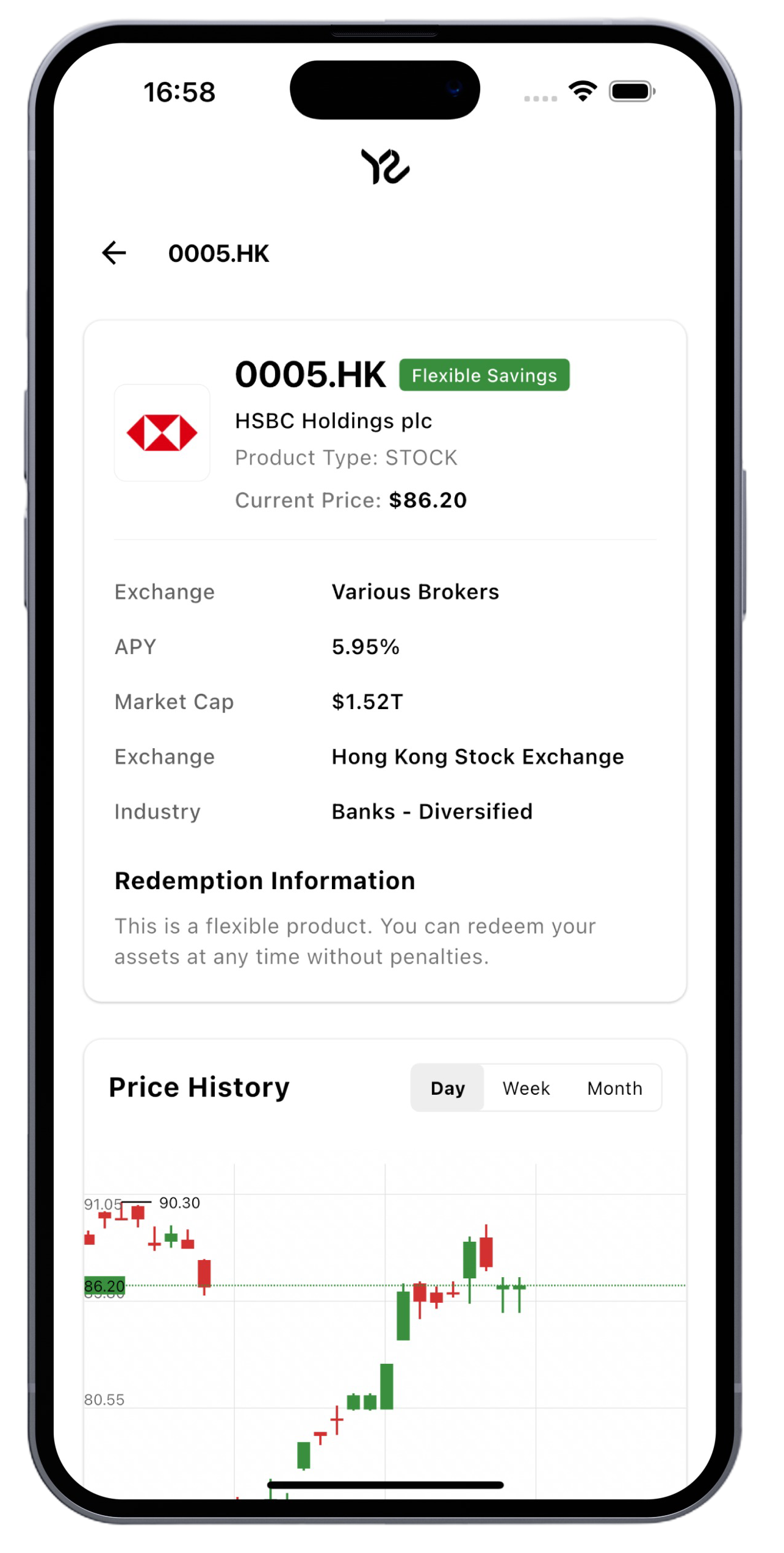 YieldScope Product Detail - HSBC Holdings Light Mode
